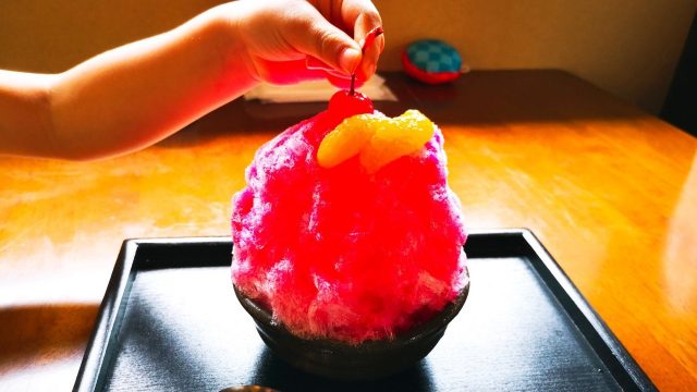 菓のんのキッズかき氷（いちご）５００円